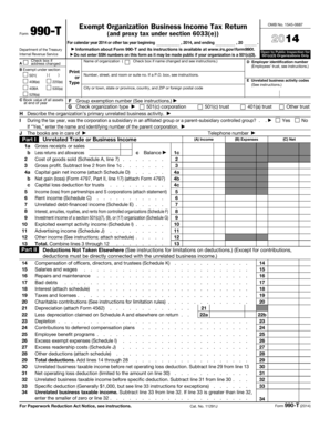 Form 990-T Exempt Organization Business Income Tax Return