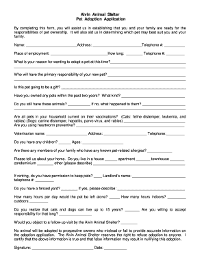Pet Adoption Application