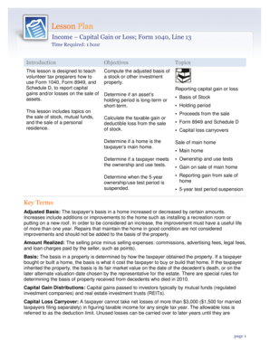 Capital Gain or Loss Form 1040 Line 13