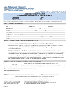 Asbestos Worker Application