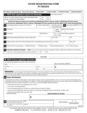 Washington Voter Registration Form