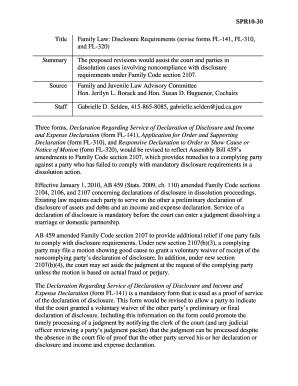 California Family Law Disclosure Forms