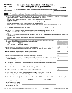 Schedule M-3 Form 1120S