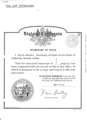 California LLC Articles of Organization
