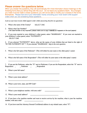 Indiana Child Support Modification Form