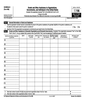 Schedule I Form 990 Grants and Assistance