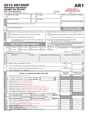 Arkansas Individual Income Tax Return