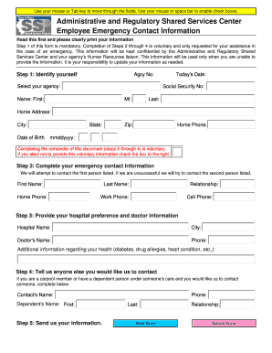 Employee information form - SSC-3 Employee Emergency Contact Information - State of Illinois - illinois