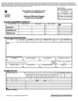 FAA Service Difficulty Report