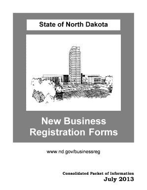 North Dakota New Business Registration Forms