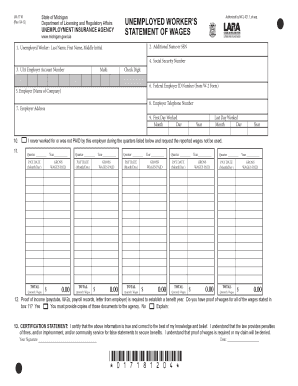 Michigan Unemployment Insurance Wage Statement