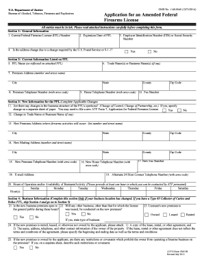 ATF Form 5300.38 Application for an Amended Federal Firearms License