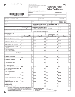 Colorado Retail Sales Tax Return