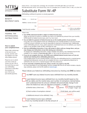 Substitute Form W–4P