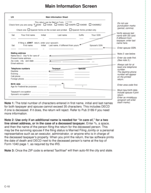 US Federal Tax Form Instructions
