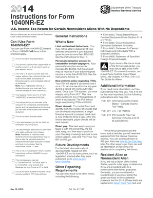 Form 1040NR-EZ Instructions