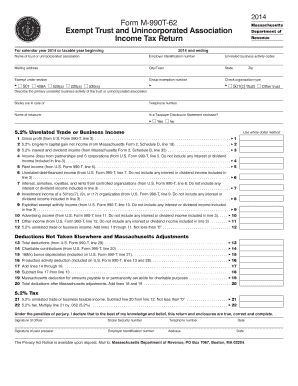Massachusetts Form M-990T-62