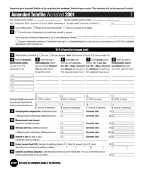 Amended Telefile Worksheet 2001