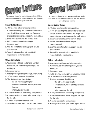 Cover Letter Template