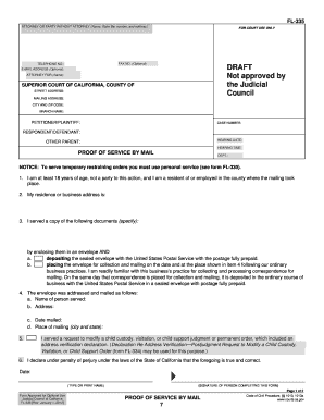 California Proof of Service by Mail