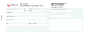District of Columbia W-2 Form Transmittal