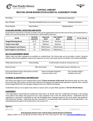 Meeting Room Rental Agreement