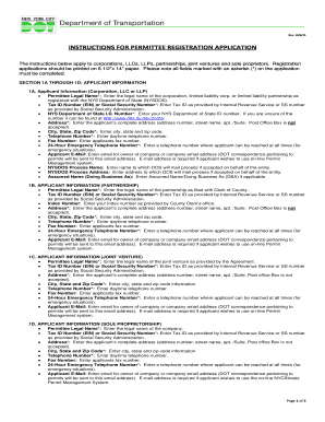 Permittee Registration Application
