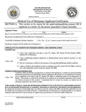 Hawaii Medical Marijuana Application
