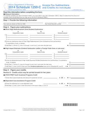 Illinois Schedule 1299-C Form