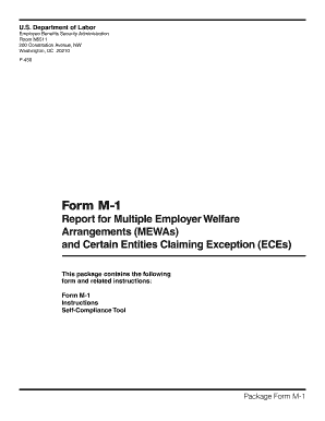 Form M-1 for Multiple Employer Welfare Arrangements