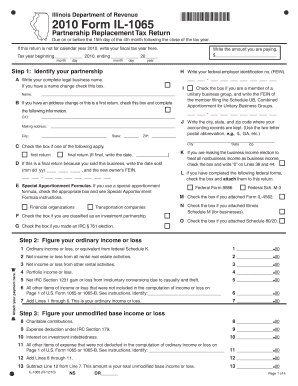 Illinois Partnership Replacement Tax Return