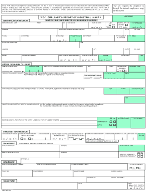 Hawaii Employer's Report of Industrial Injury