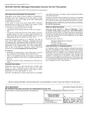 Michigan Estimated Income Tax for Fiduciaries