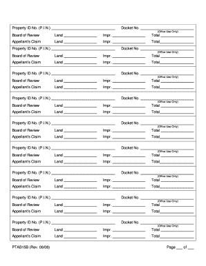 Property Tax Assessment Appeal Form