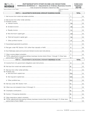 Nebraska Schedule II Form 1065N