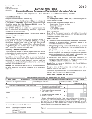 Connecticut Annual Summary and Transmittal of Information Returns