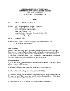 California Claim of Exemption Forms