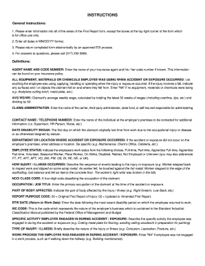 Indiana First Report of Employee Injury