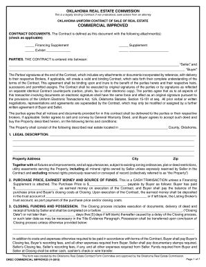 Oklahoma Uniform Contract of Sale of Real Estate