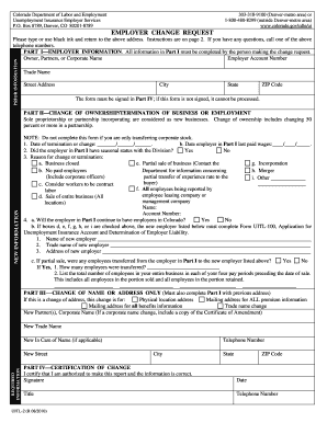 UITL-2 EMPLOYER CHANGE REQUEST