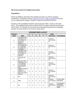 Campaign Expenditure Spreadsheet Template