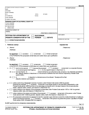 Petition for Appointment of Probate Conservator