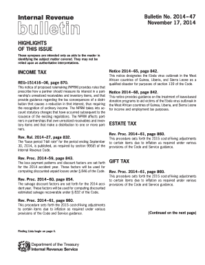 IRS Bulletin 2014-47