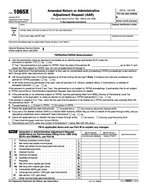 IRS Form 1065X Amended Return