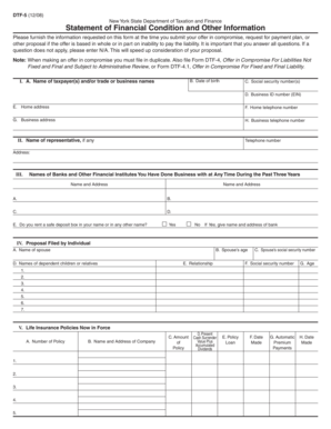 New York State DTF-5 Form