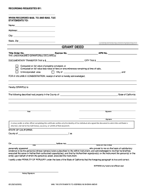 California Grant Deed