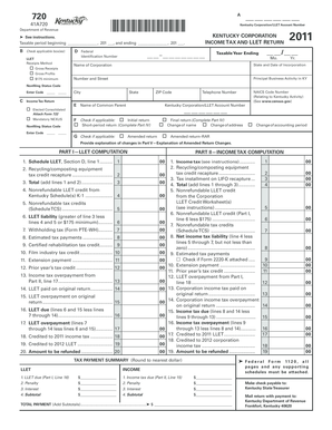 Kentucky Corporation Income Tax and LLET Return