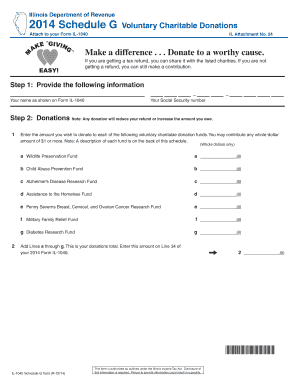 Illinois Schedule G Voluntary Charitable Donations