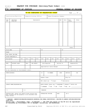 Request for Purchase (Delivery/Task Order) Form