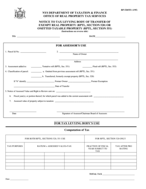 New York State Real Property Tax Notice